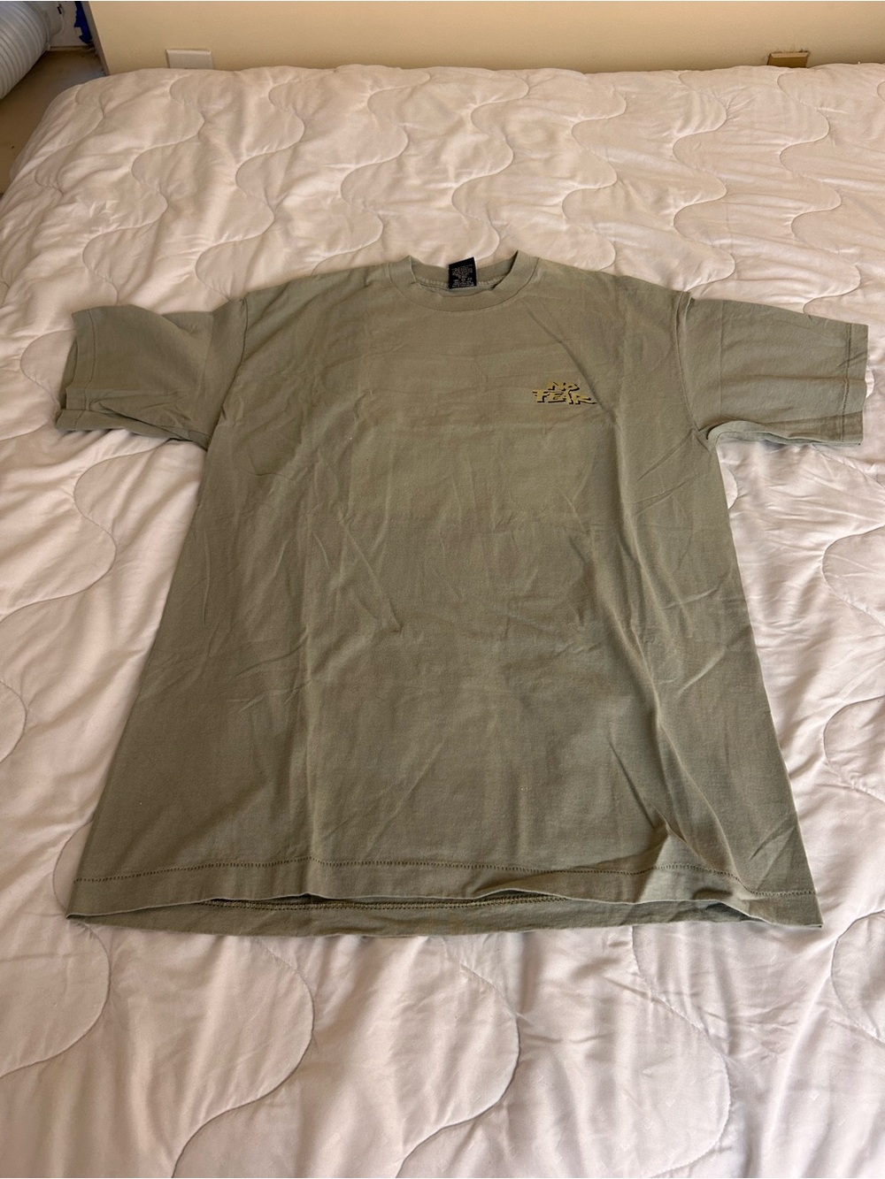 Men's Olive Green Graphic Logo Crewneck T-Shirt
